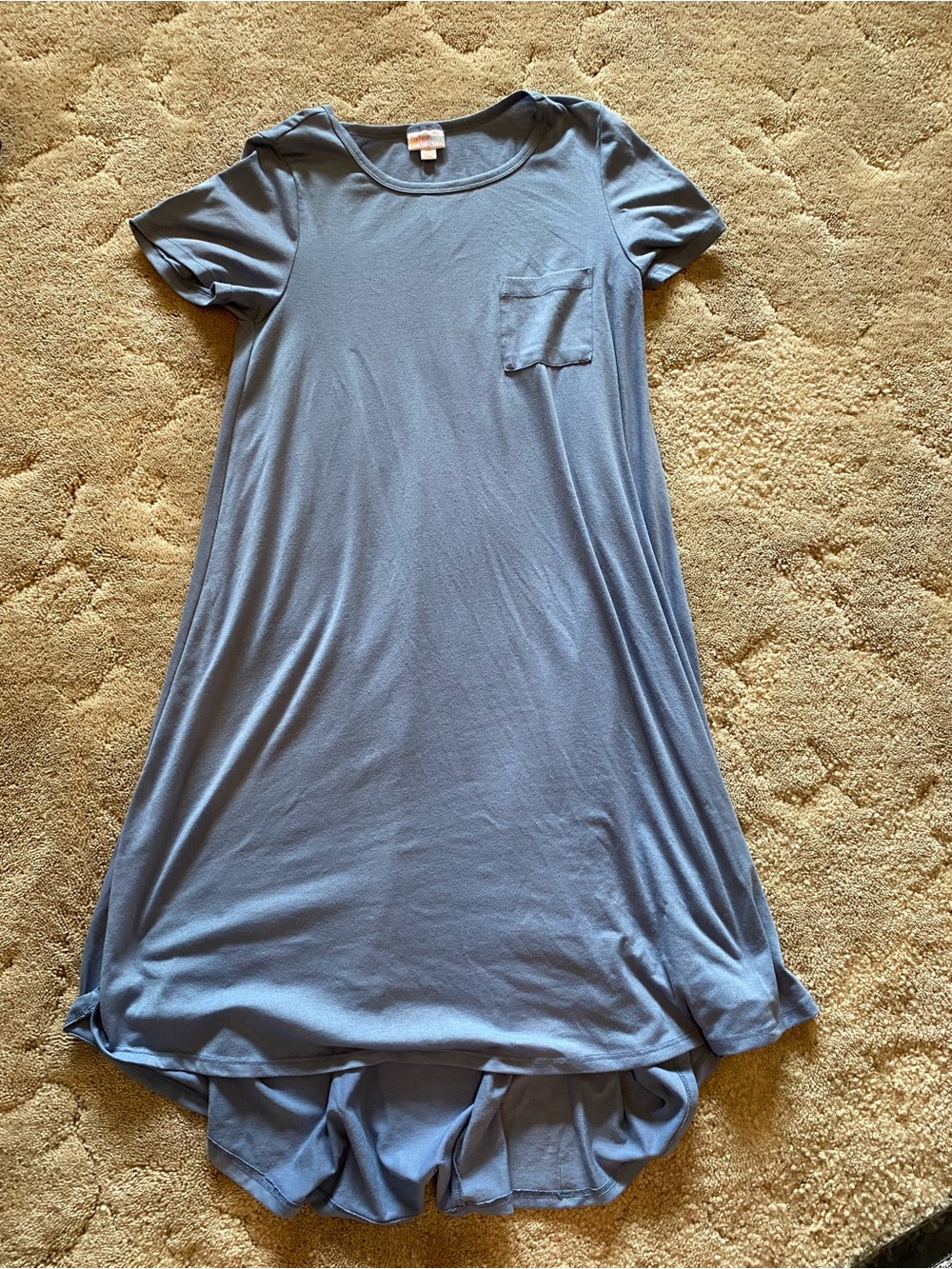 LuLaRoe Light Blue Pocket T-Shirt Dress